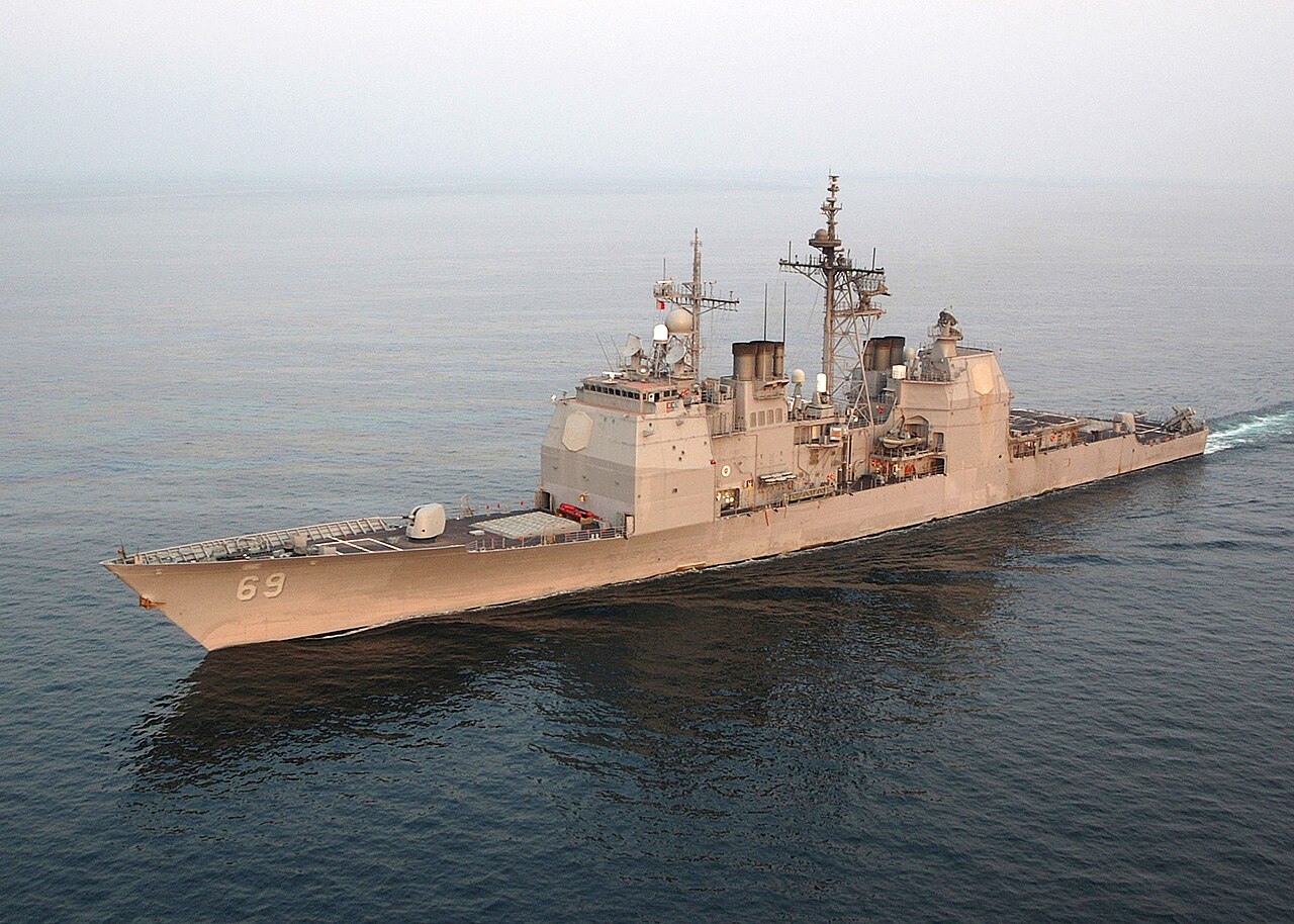 Ticonderoga-class guided-missile cruiser underway